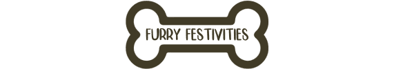 Bone outline image with text Furry Festivities inside