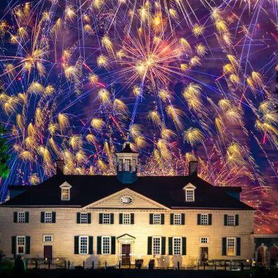 Picture of fireworks over Mt Vernon