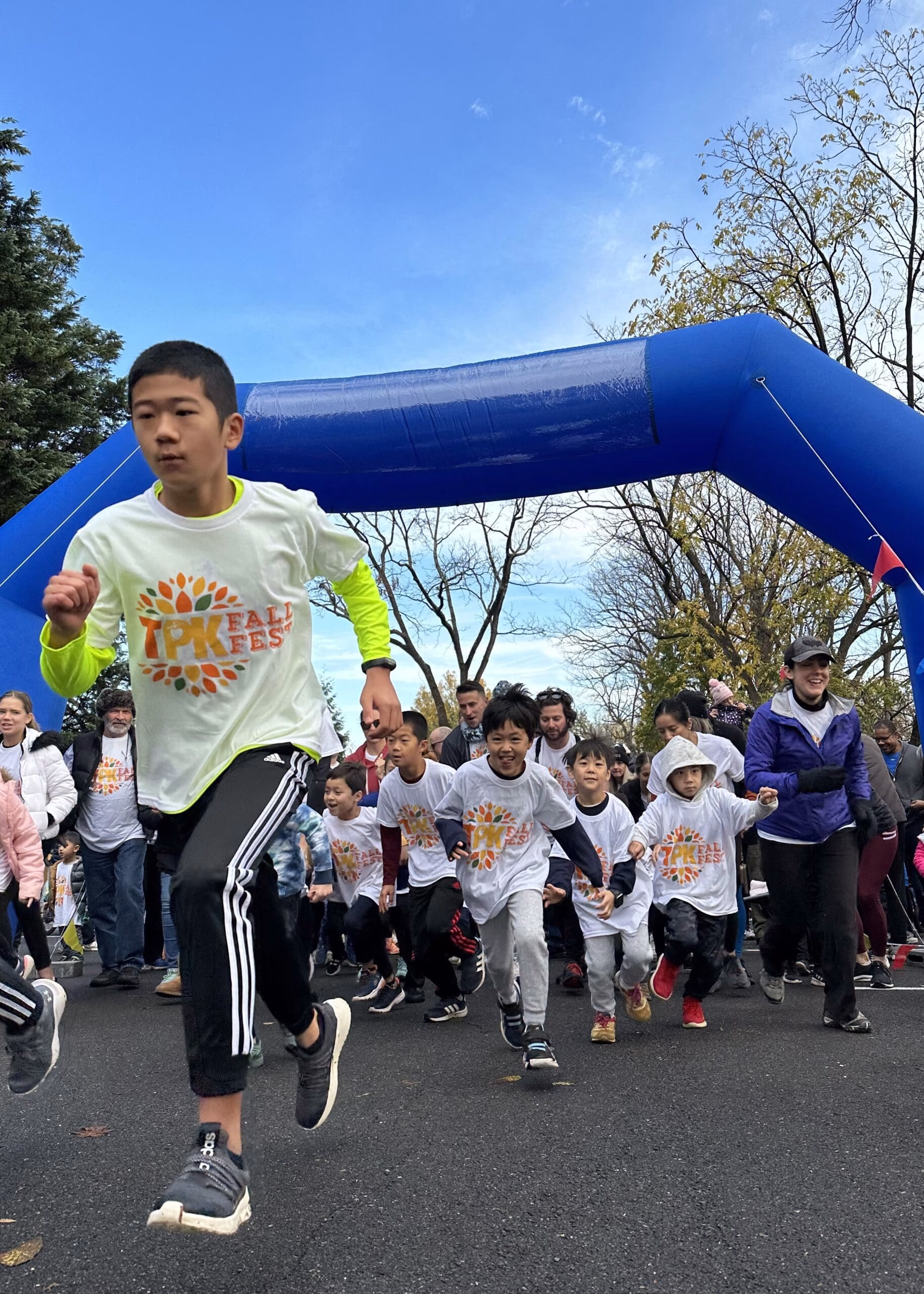 Children participating in a fun run event