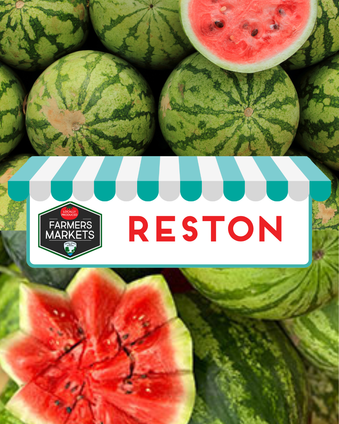 Fresh watermelon at a local farmers market